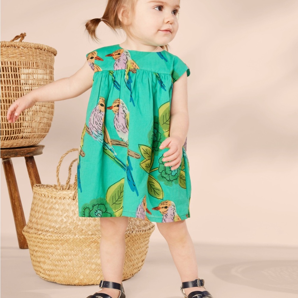 Tea Collection Toddler Dress, in “Lilac Breasted Roller” Print, 4T